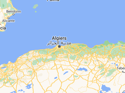 Map showing location of Reghaïa (36.73587, 3.34018)