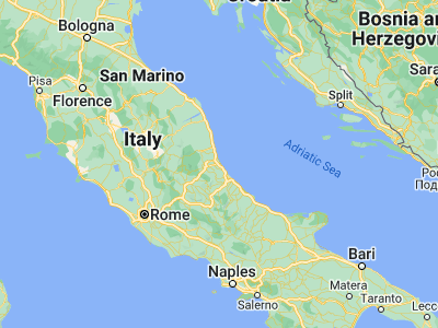 Map showing location of Roseto degli Abruzzi (42.66635, 14.0227)
