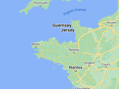 Map showing location of Saint-Brieuc (48.51667, -2.78333)