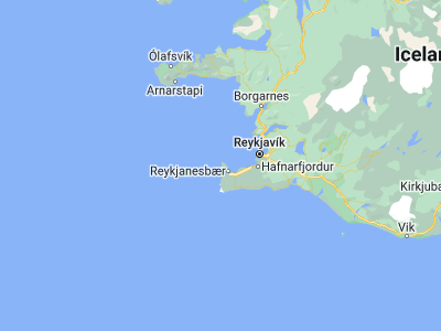 Map showing location of Sandgerði (64.03661, -22.7066)