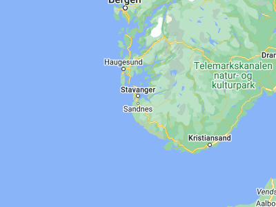 Map showing location of Sandnes (58.85244, 5.73521)