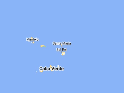 Map showing location of Santa Maria (16.6, -22.9)