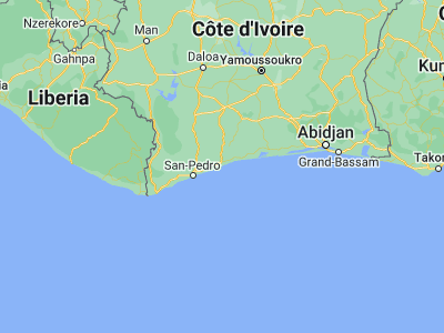 Map showing location of Sassandra (4.95, -6.08333)