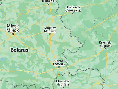Map showing location of Slawharad (53.4429, 31.0014)