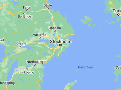 Map showing location of Stockholm (59.33258, 18.0649)