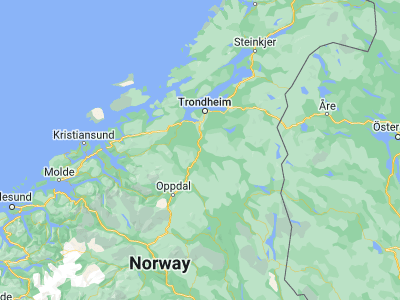 Map showing location of Støren (63.0391, 10.28501)