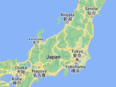 Map showing location of Suzaka (36.65, 138.31667)