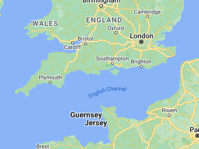 Map showing location of Swanage (50.60923, -1.9626)