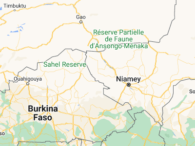 Map showing location of Téra (14.00776, 0.75306)