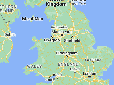 Map showing location of Tiverton (53.13333, -2.66667)