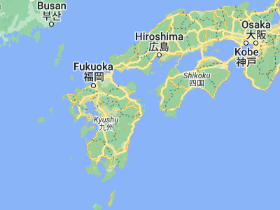 Map showing location of Tsukumi (33.07056, 131.85722)