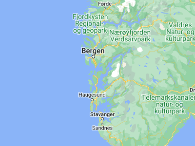 Map showing location of Uggdal (60.00402, 5.52876)