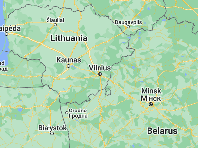 Map showing location of Vilnius (54.68916, 25.2798)