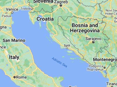 Map showing location of Vodice (43.76083, 15.78278)