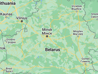 Map showing location of Vyaliki Trastsyanets (53.851, 27.7139)