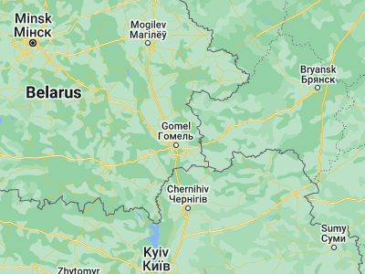 Map showing location of Vyetka (52.5591, 31.1794)
