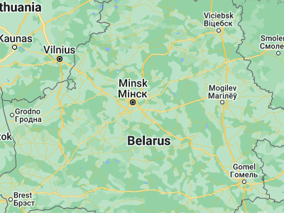 Map showing location of Zamostochcha (53.8198, 27.8685)