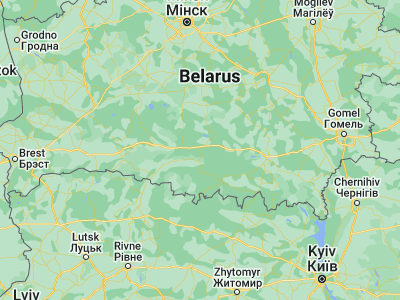 Map showing location of Zhytkavichy (52.2168, 27.8561)
