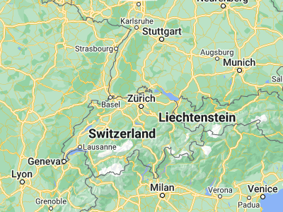 Map showing location of Zürich (47.36667, 8.55)