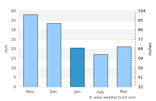 Abaza average rain in January