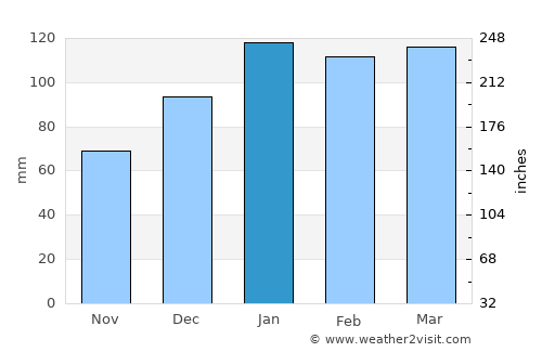 Abbeville average rain in January