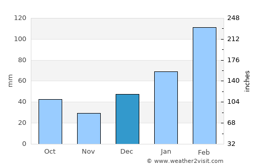 Abbottābād average rain in December