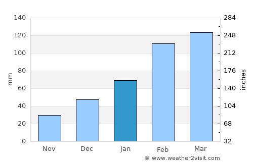Abbottābād average rain in January