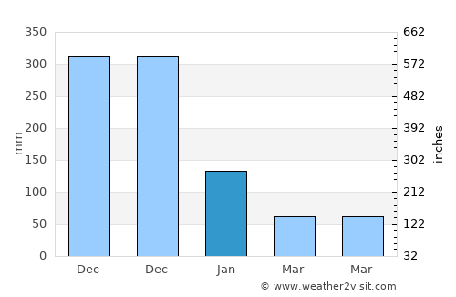 Abuyon average rain in January