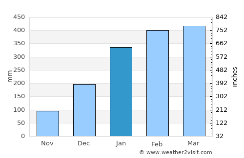 Acará average rain in January