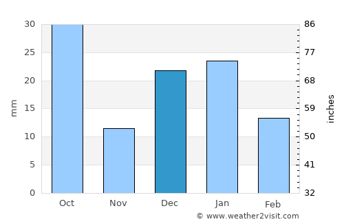 Adolfo López Mateos average rain in December