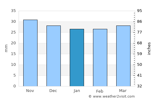 Agapia average rain in January