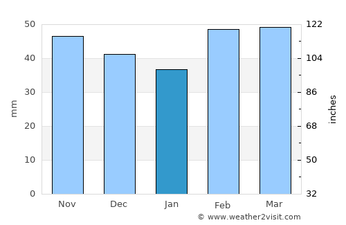 Ağrı average rain in January