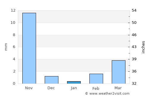 Agua Blanca average rain in January
