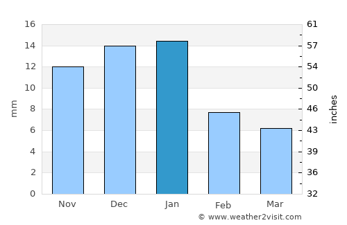 Aguascalientes average rain in January