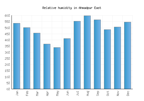 Ahmadpur East relative humidity averages