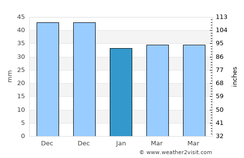 Akil average rain in January