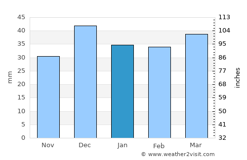 Aksaray average rain in January