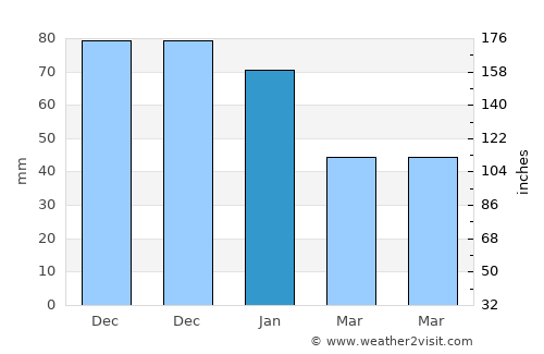 Alajeró average rain in January