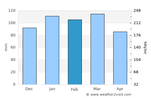 Alamo average rain in February