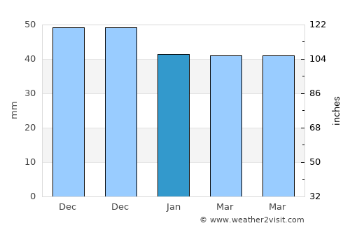 Álamo average rain in January
