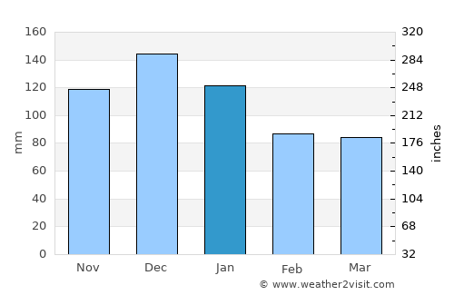 Alaplı average rain in January