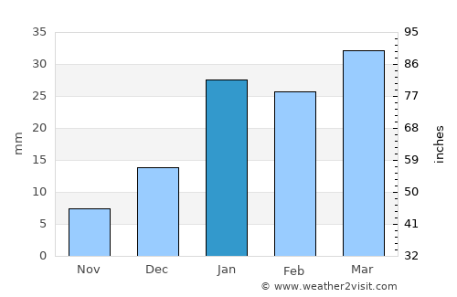Alāwalpur average rain in January