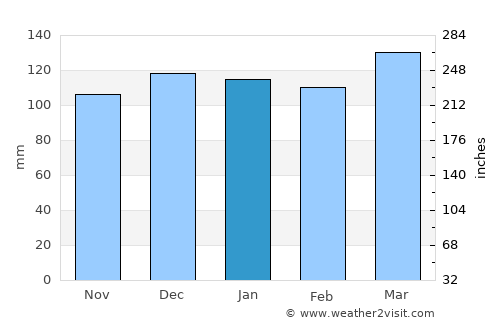 Albany average rain in January