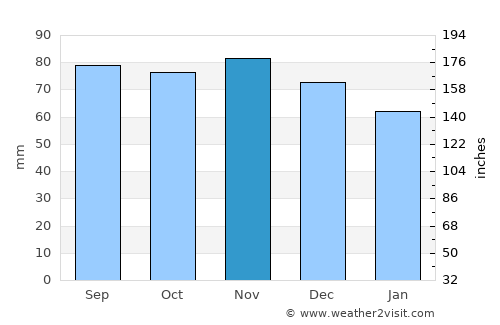 Albany average rain in November
