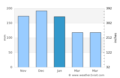Albany average rain in January