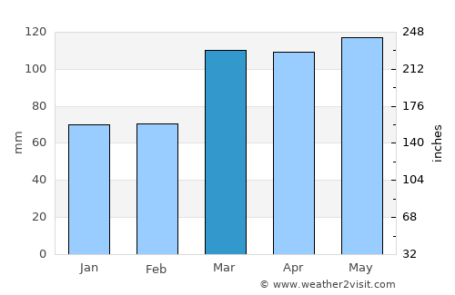 Albion average rain in March
