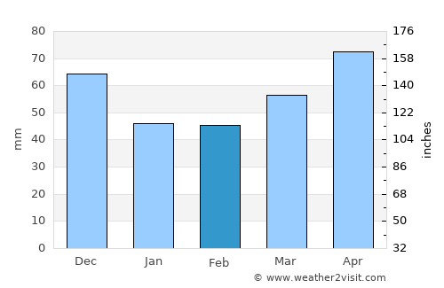 Albion average rain in February