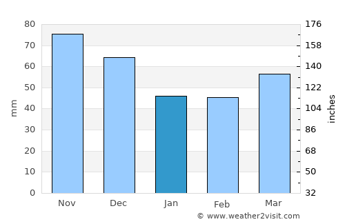 Albion average rain in January
