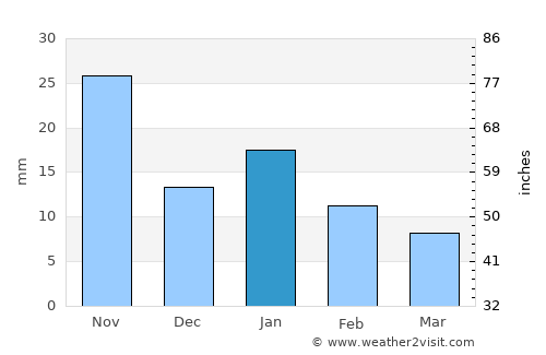 Aldama average rain in January