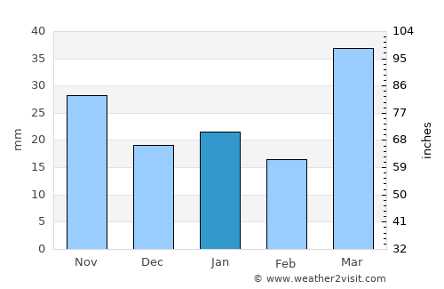 Alexandria average rain in January